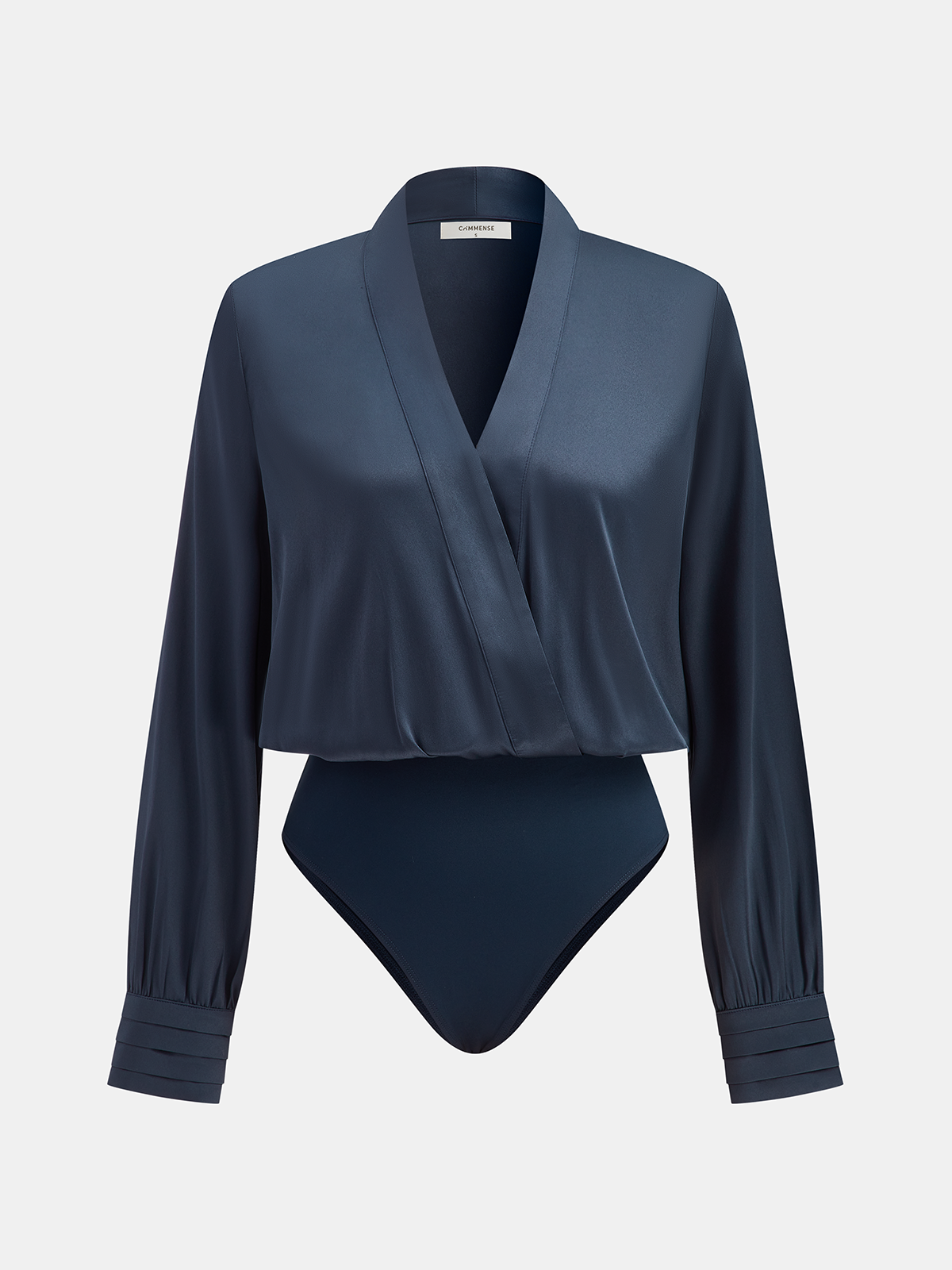 Sinem Satin V-neck Bodysuit