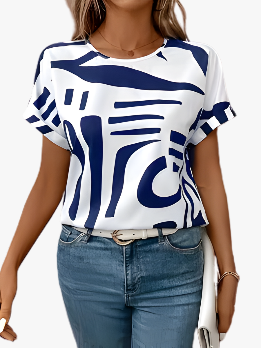 Gina | ABSTRACT PRINTED T-SHIRT FOR WOMEN