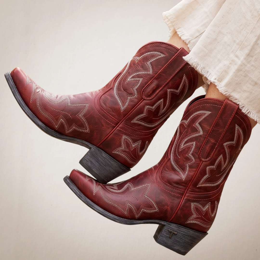 Olivia | Boots with Embroidered Detailing