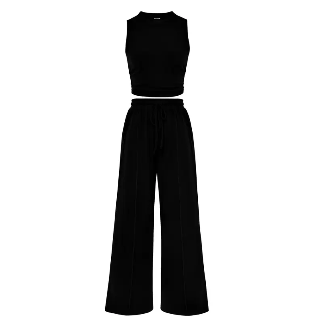 REINA™ – Ribbed Knit Sleeveless Lounge Set
