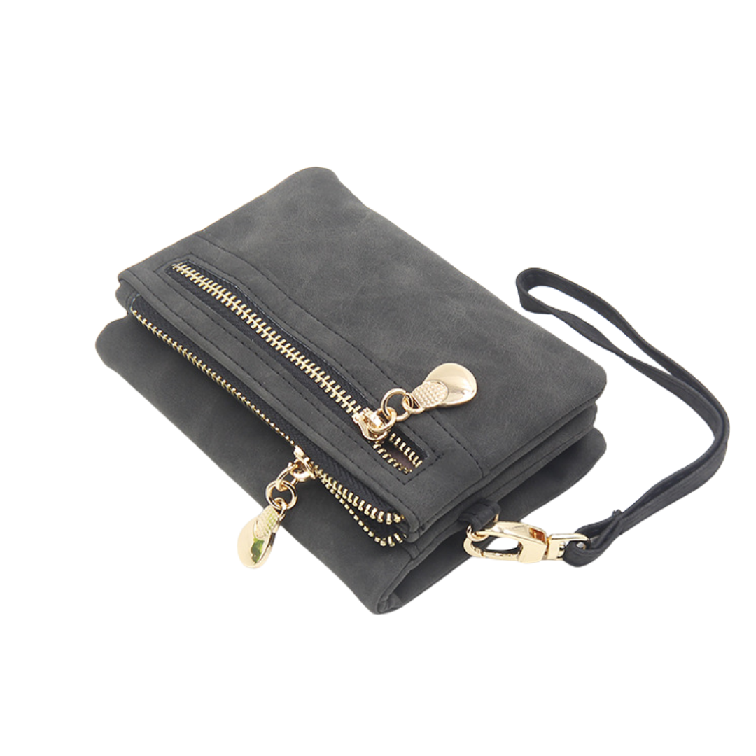 WINIFRED™ – Vintage Zip-Around Mini Wristlet Wallet