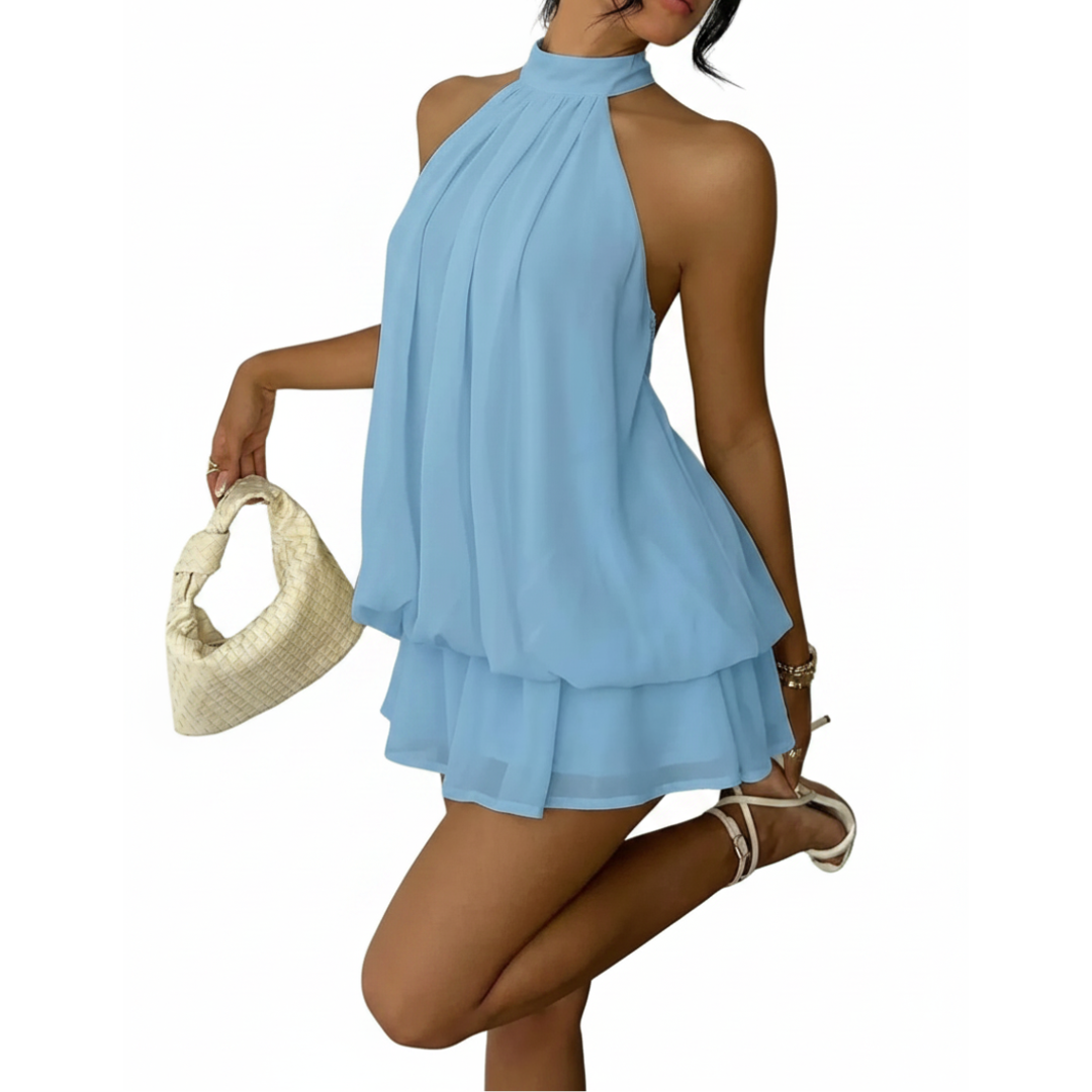 ZIVANA™ – Sexy Backless Halter Mini Dress