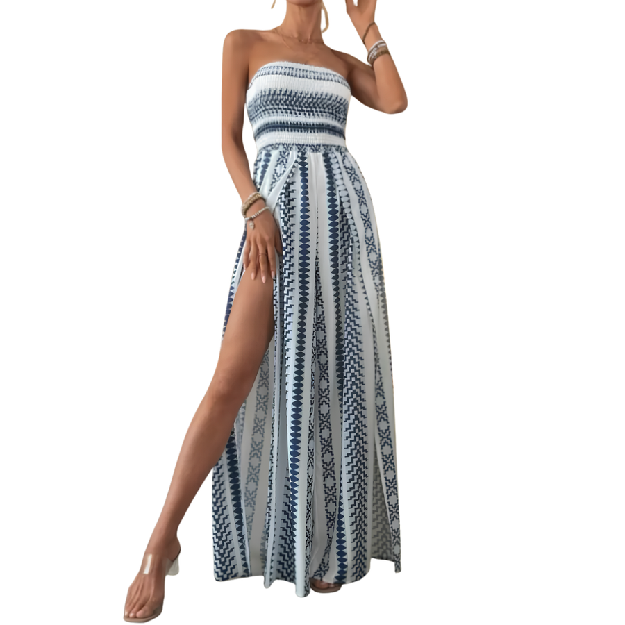 CRESSWELL™ – Boho Floral Strapless Jumpsuit