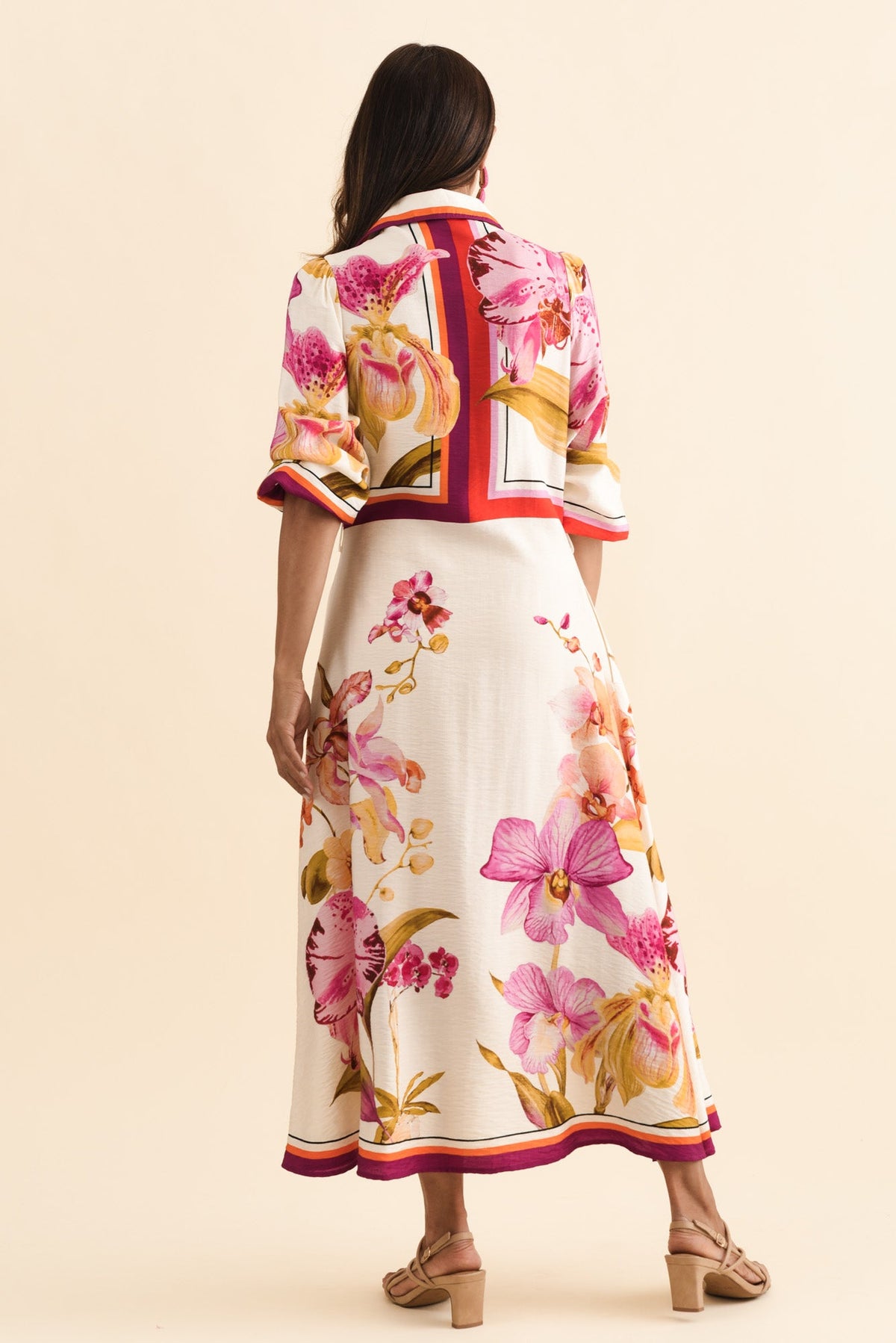 Blythe Cream Floral Shirt Dress