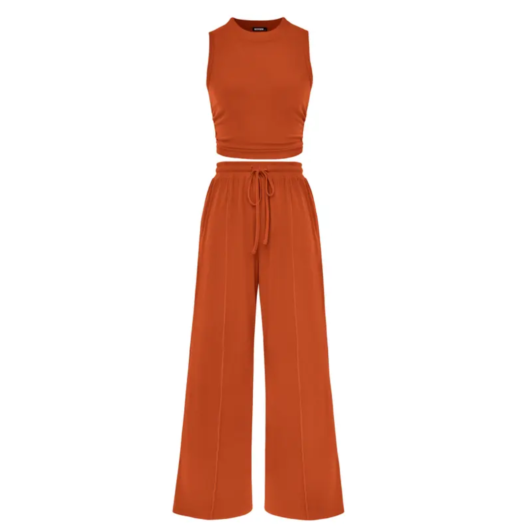 REINA™ – Ribbed Knit Sleeveless Lounge Set