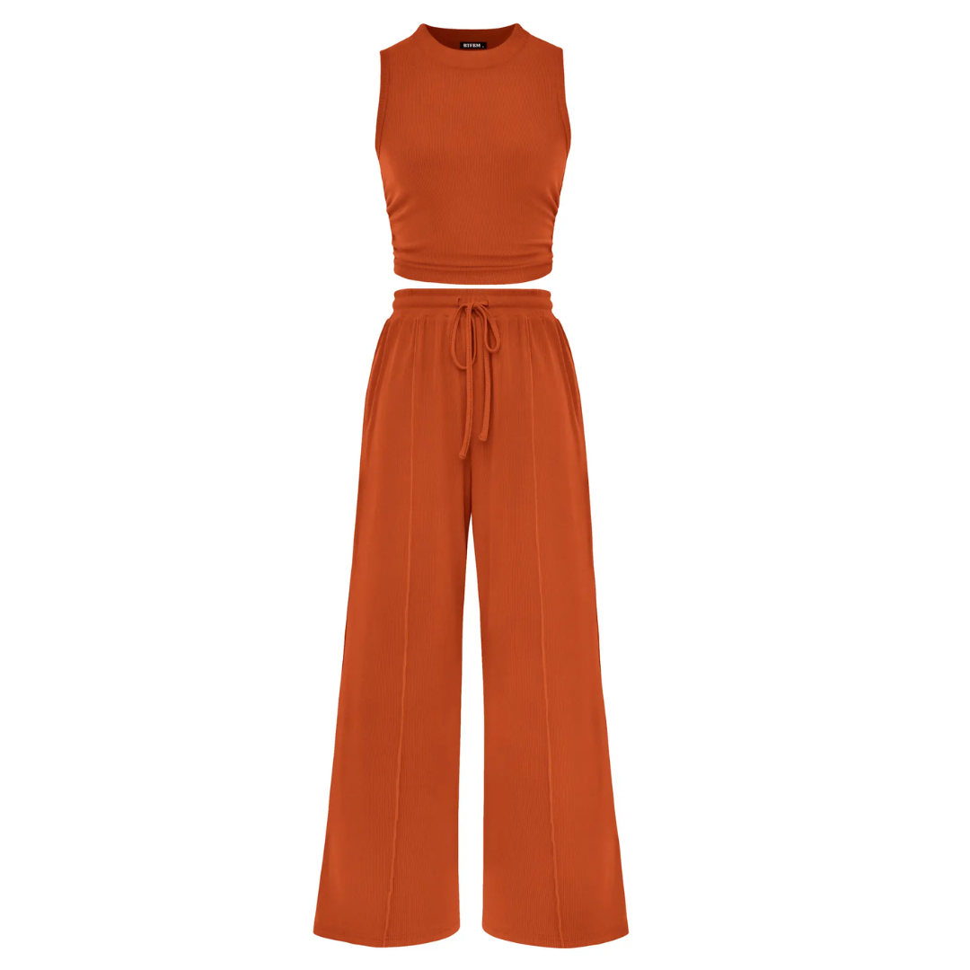 NELLA™ – Ribbed Knit Sleeveless Lounge Set