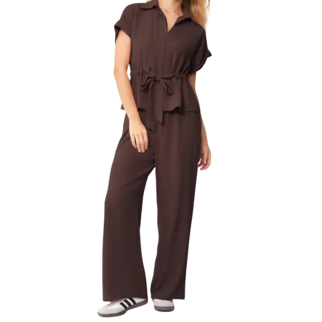 NELLE™ – Relaxed Collared Wide Leg Co-ord