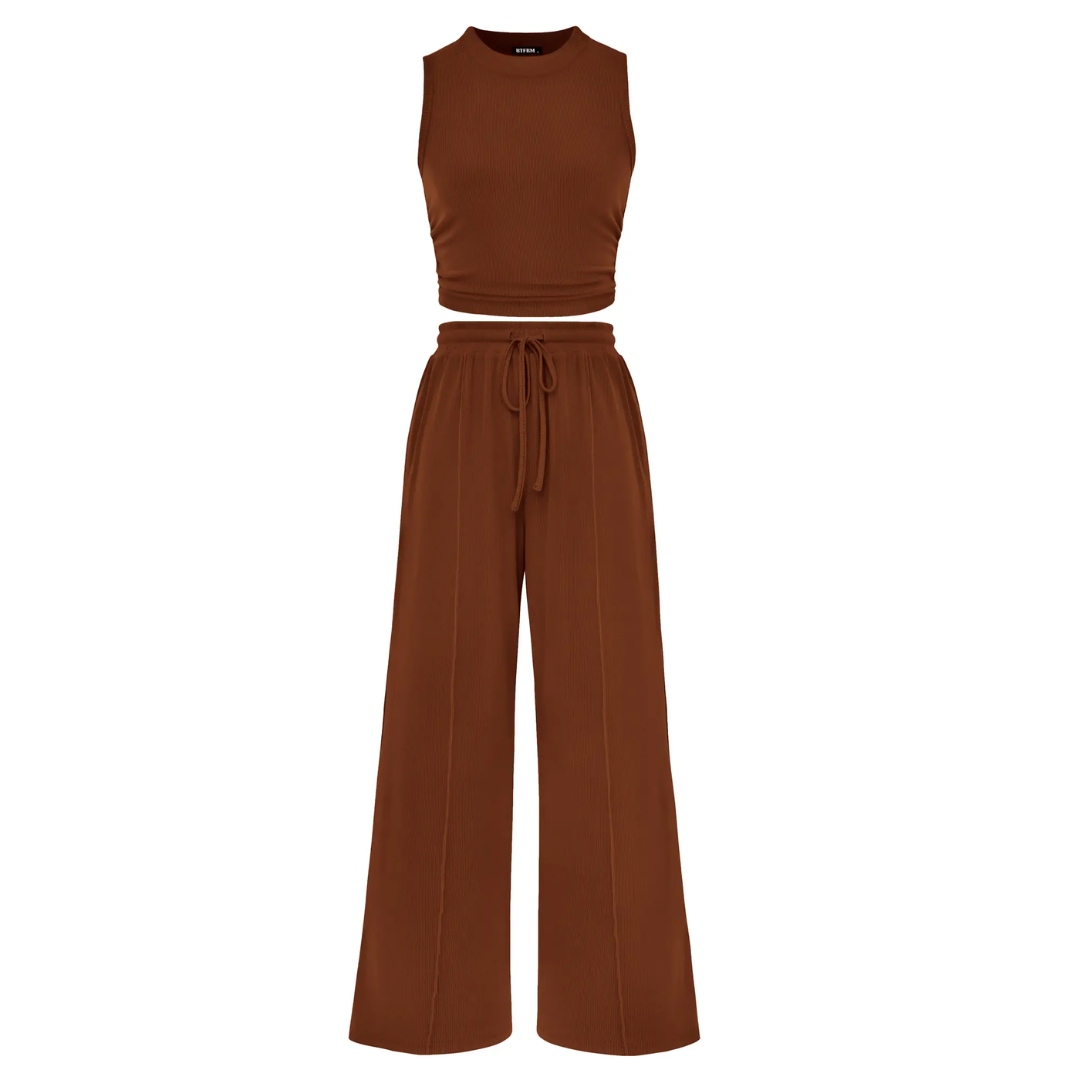 NELLA™ – Ribbed Knit Sleeveless Lounge Set