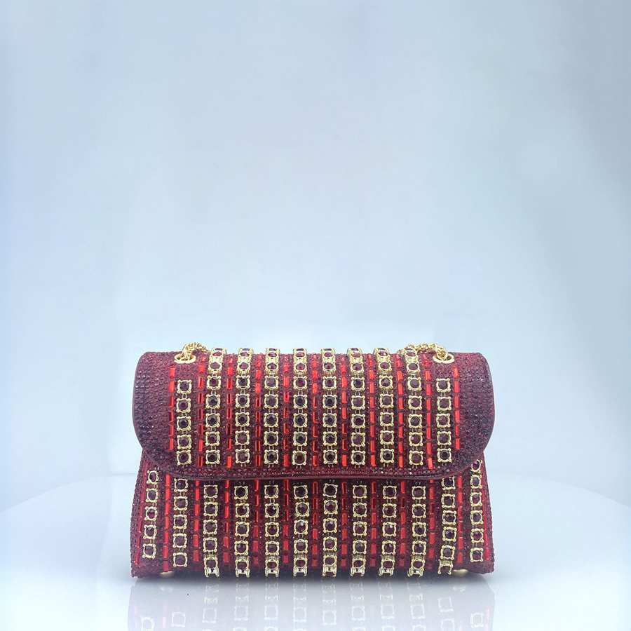 LAVIERA™ - Chic Chain Colored Diamond Shoulder Bag