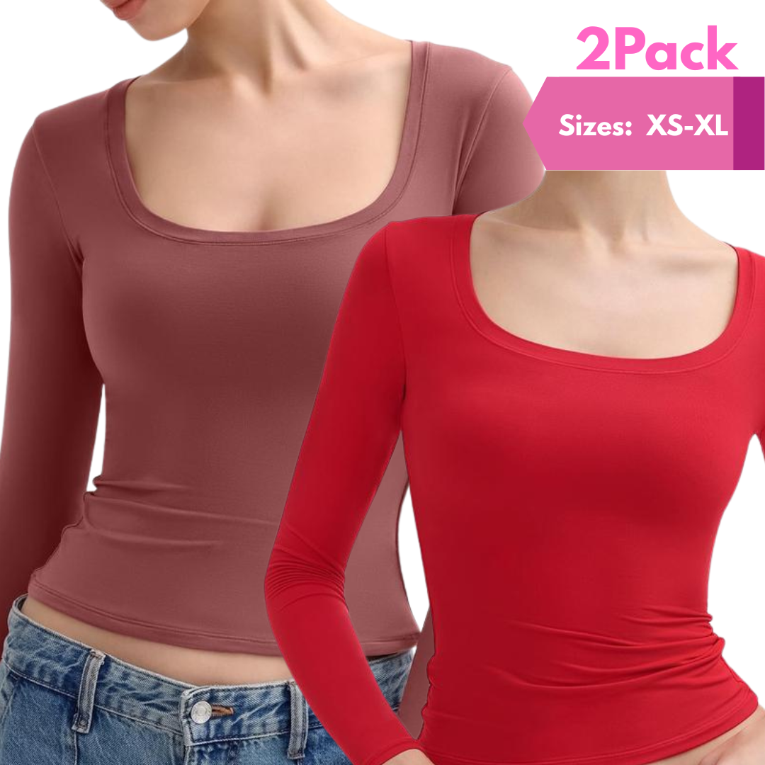 NINAT - Scoop Neck Long Sleeve Double