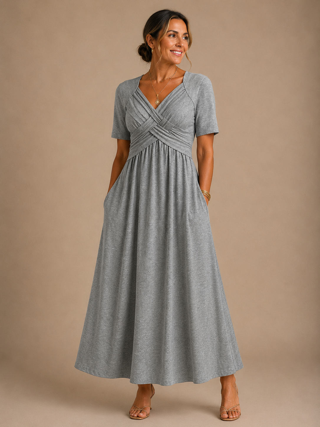 Angeli™ -  Elegant Midi Dress