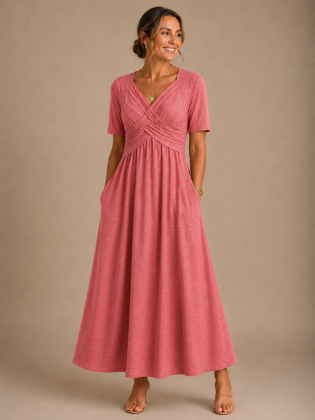 Angeli™ -  Elegant Midi Dress