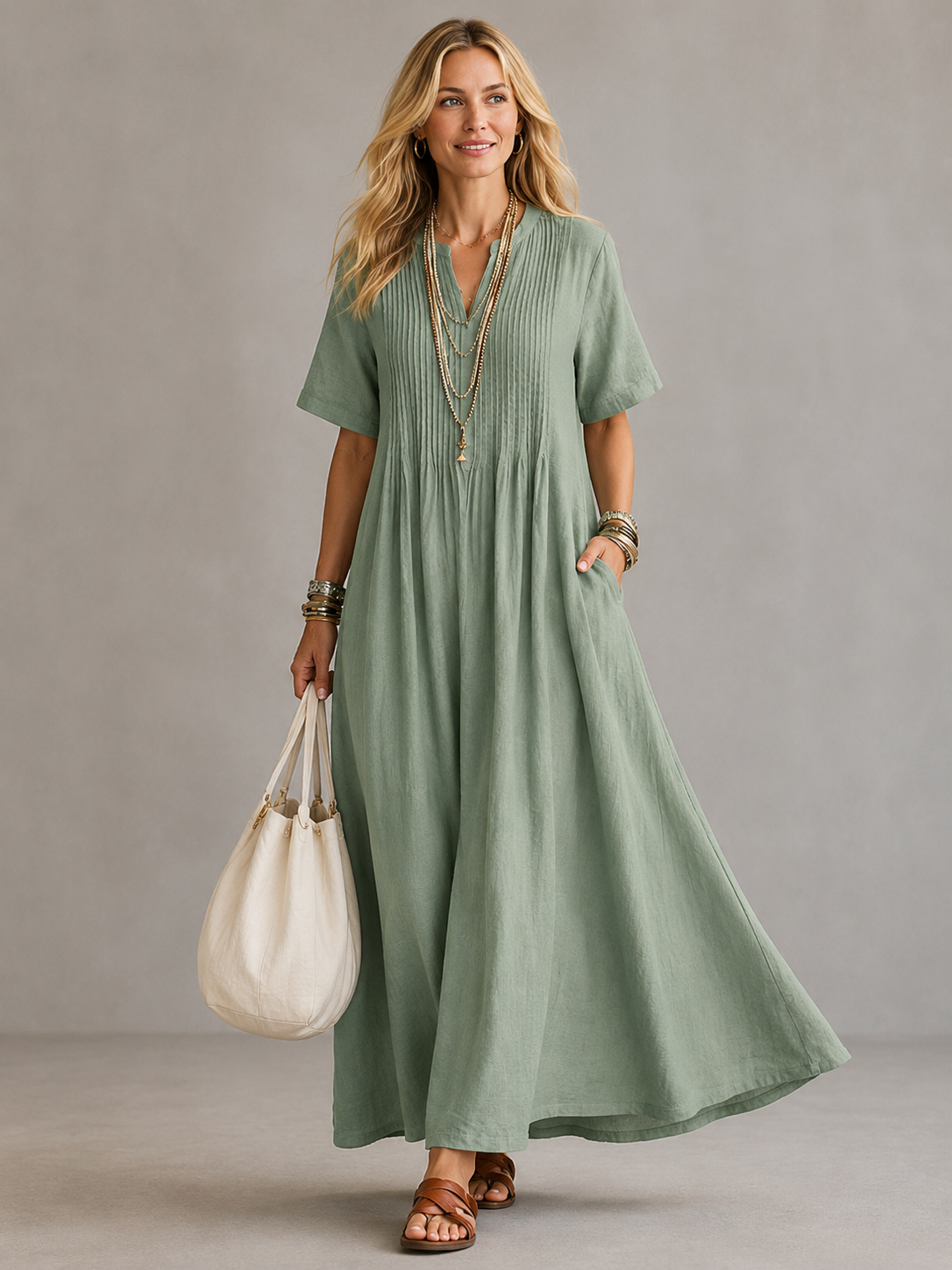 Nathalia™ - Pleated Dress