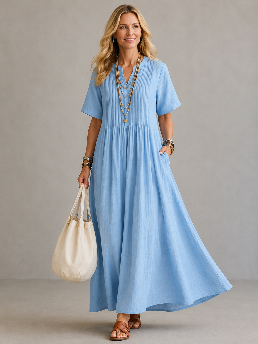 Nathalia™ - Pleated Dress