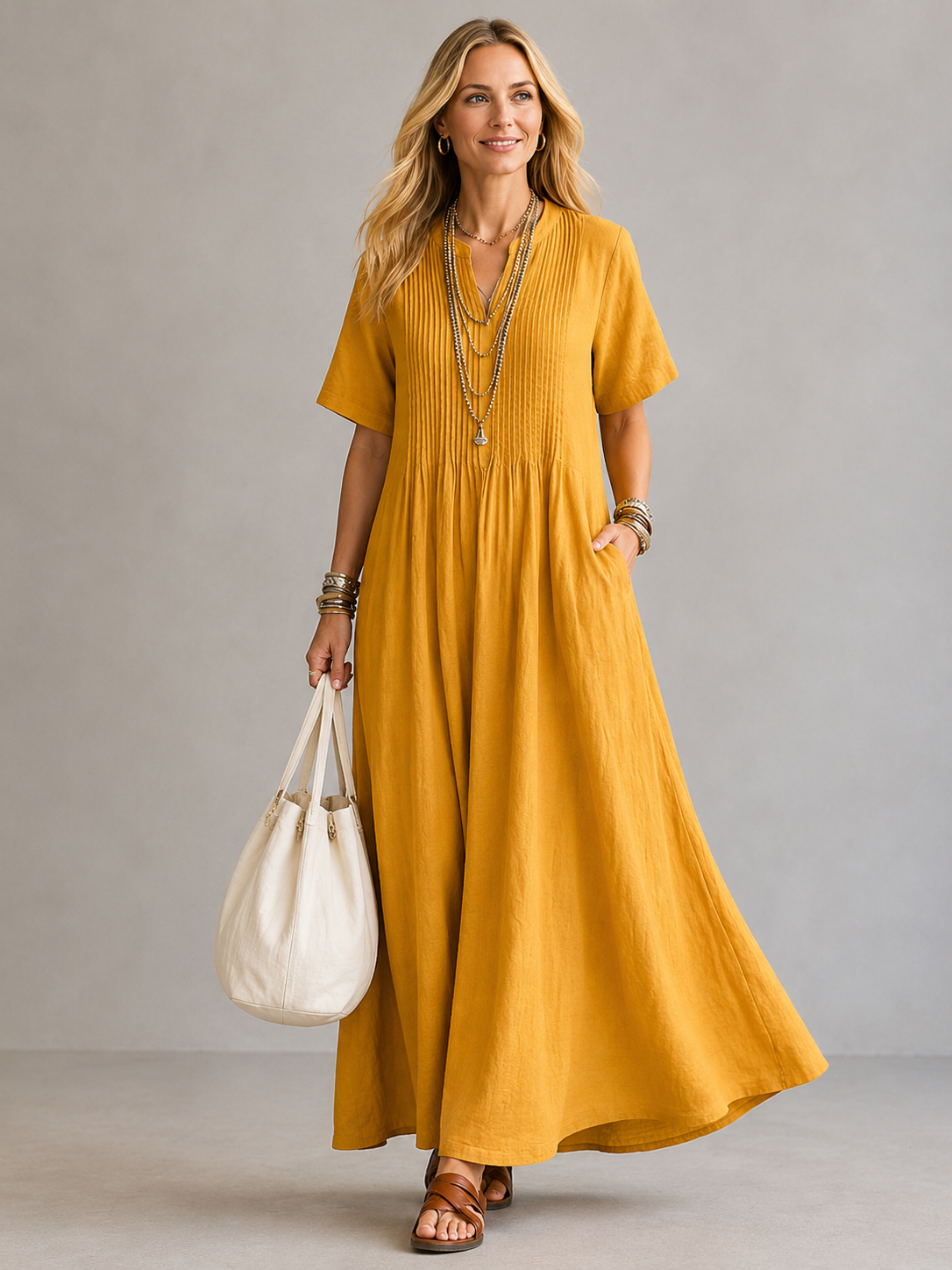 Nathalia™ - Pleated Dress