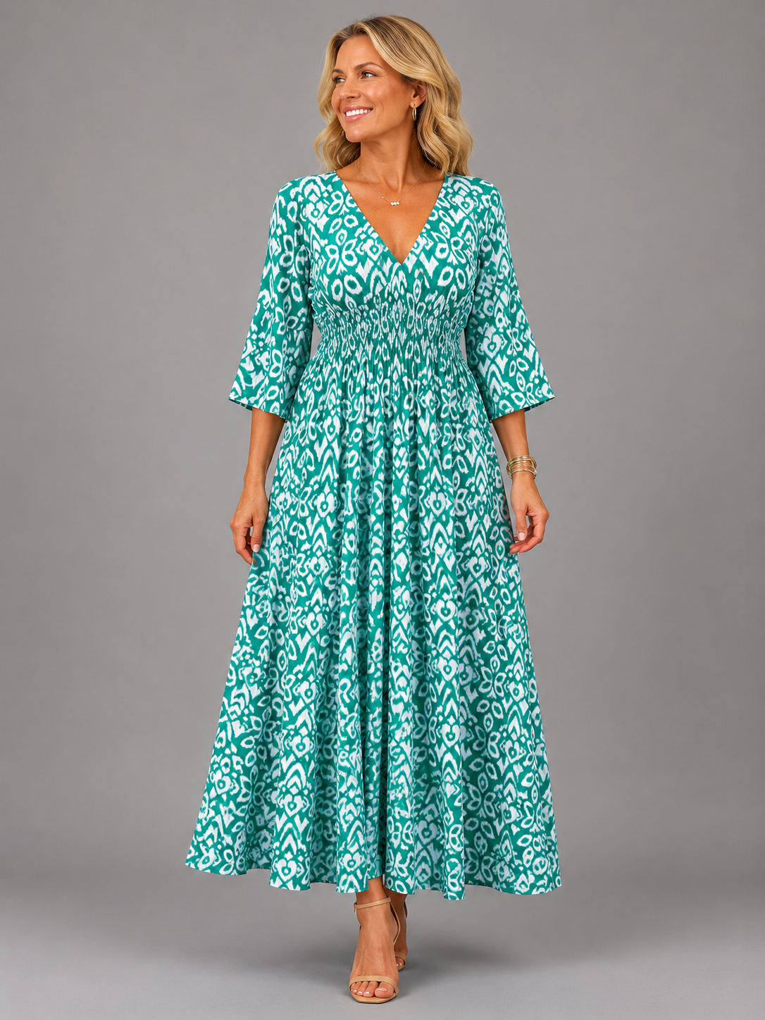 Althea™ - Bohemian Flow Midi Dress