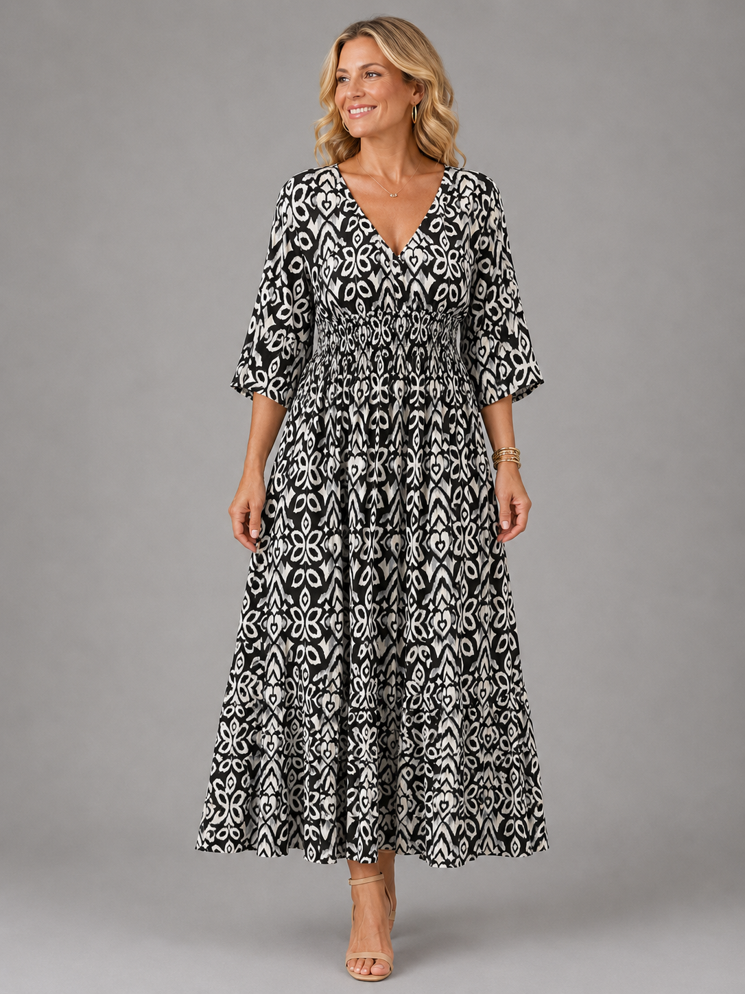 Althea™ - Bohemian Flow Midi Dress
