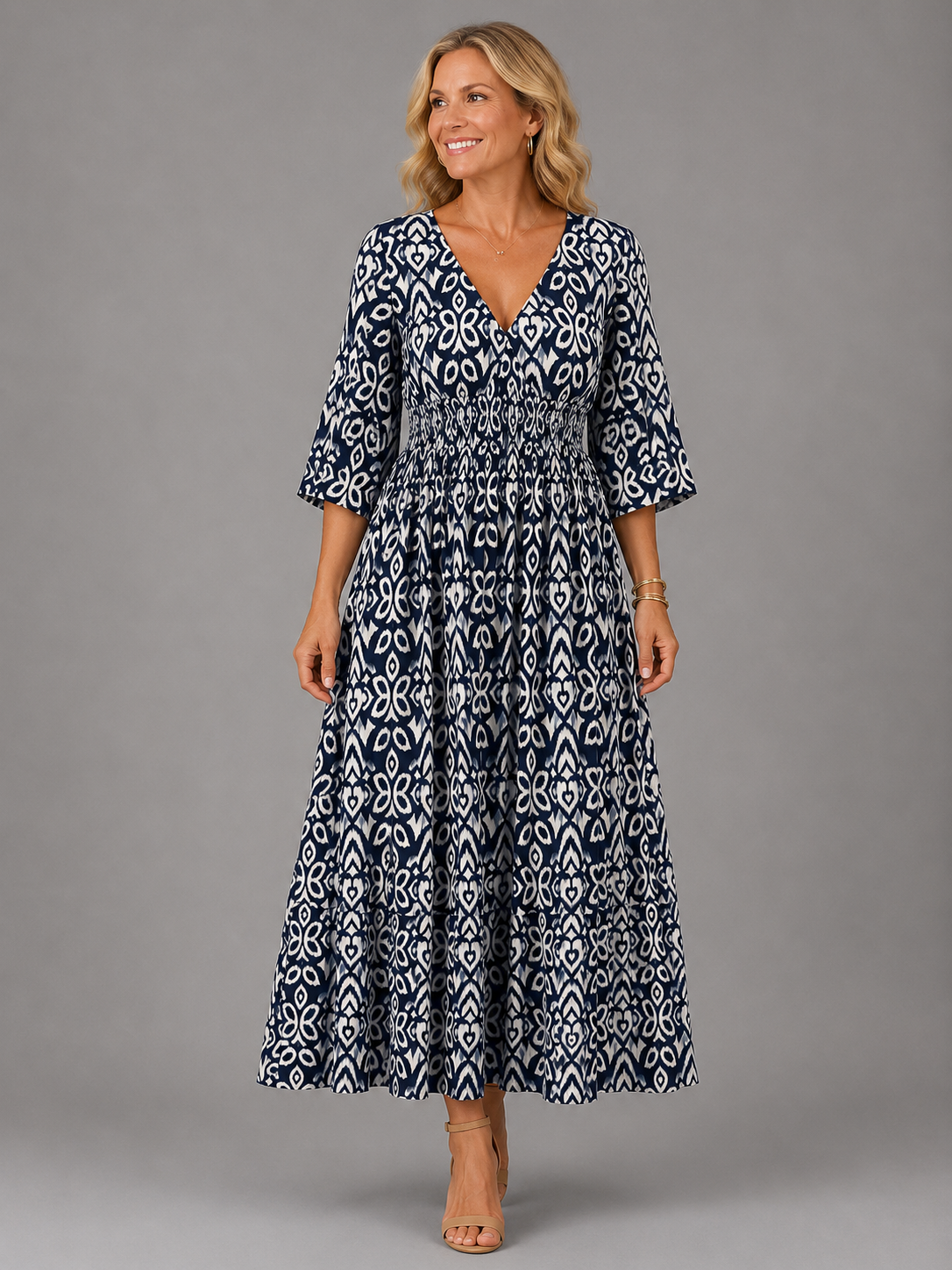 Althea™ - Bohemian Flow Midi Dress