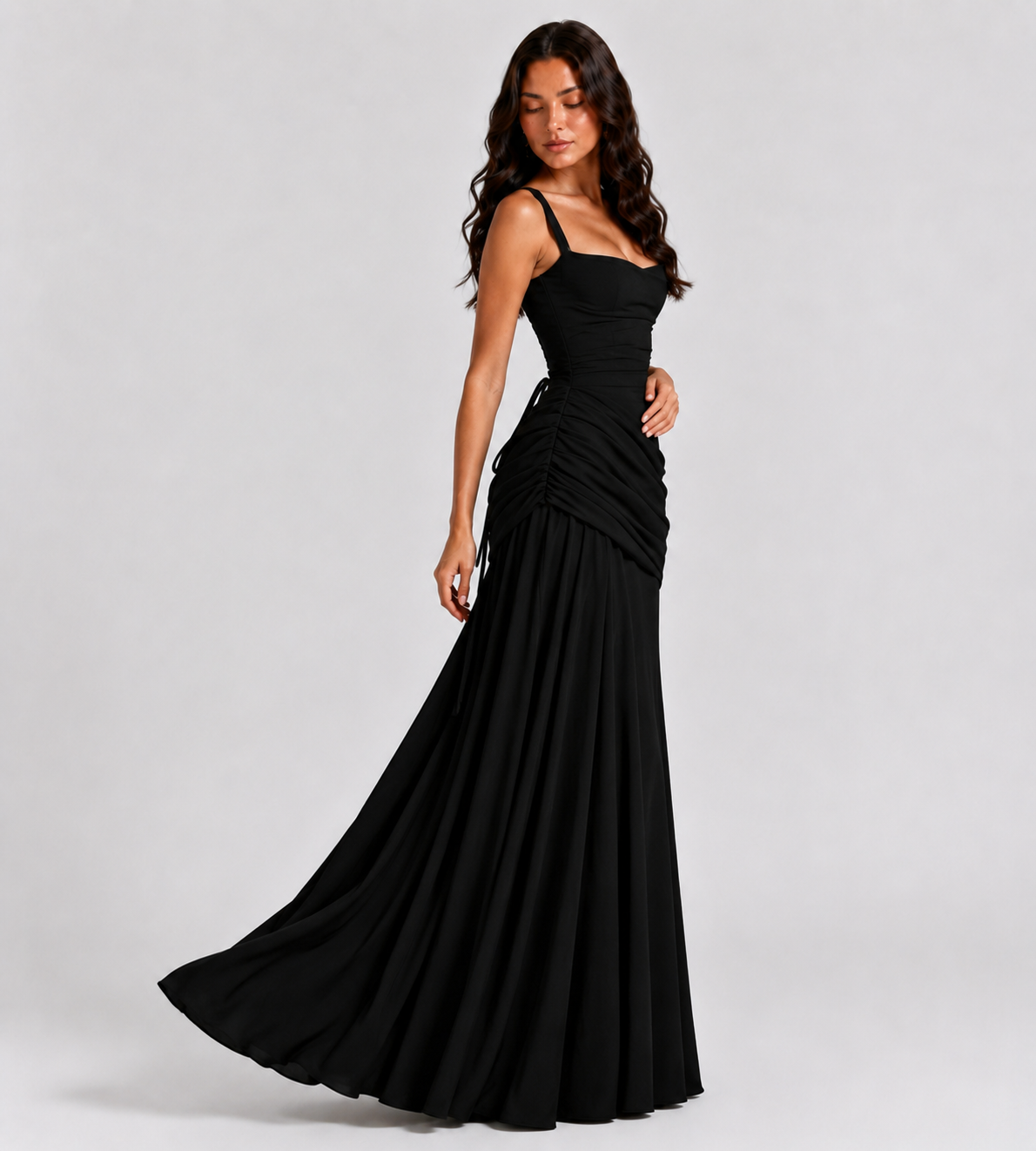 Charlotte Ruched Maxi Dress