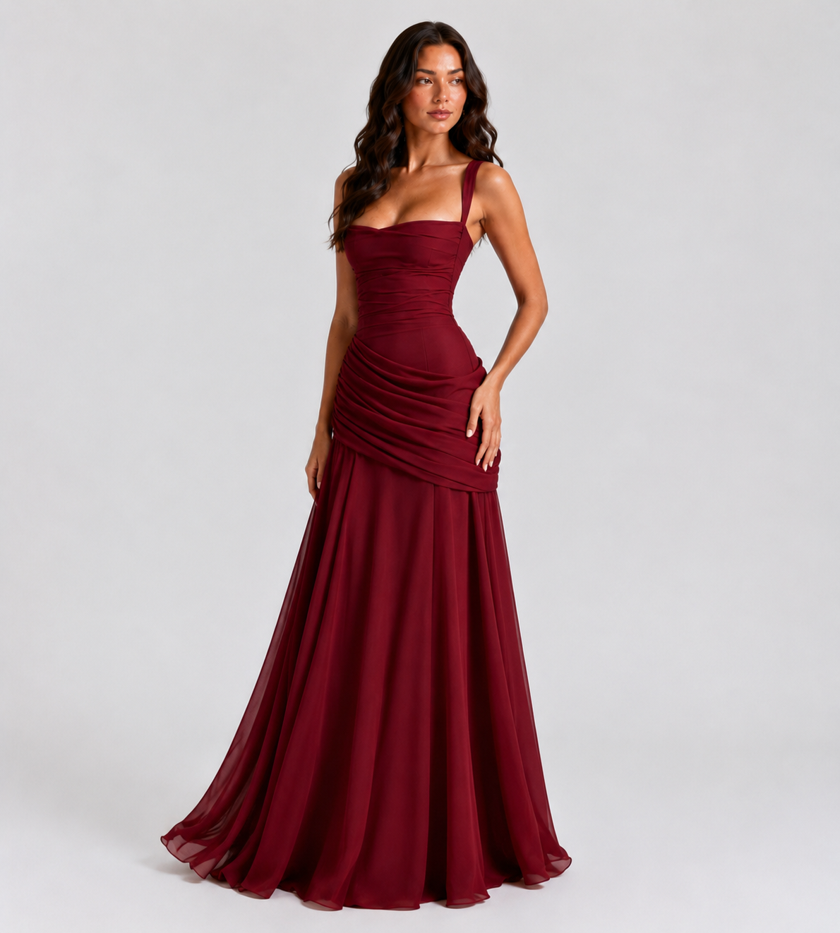 Charlotte Ruched Maxi Dress