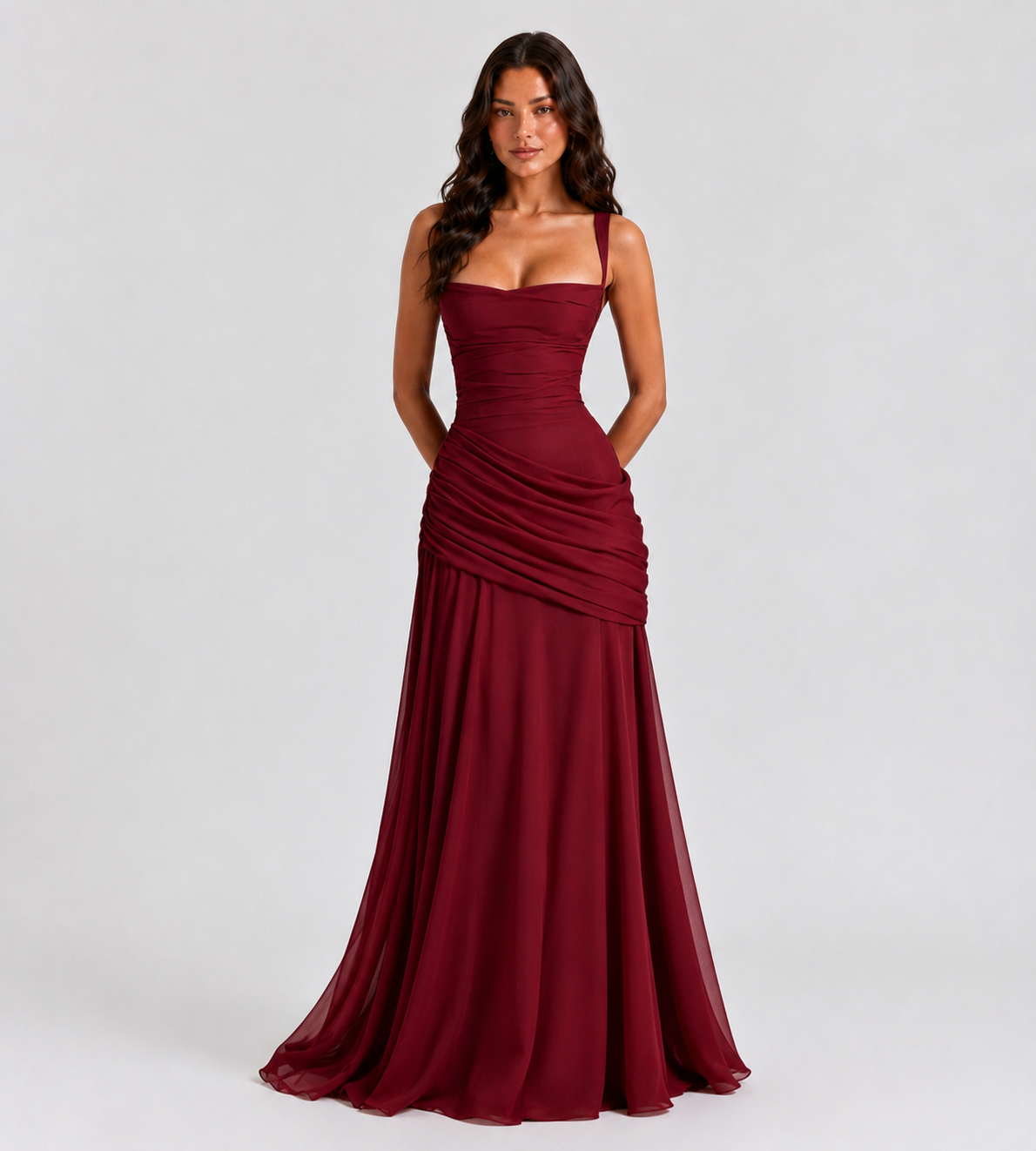 Charlotte Ruched Maxi Dress