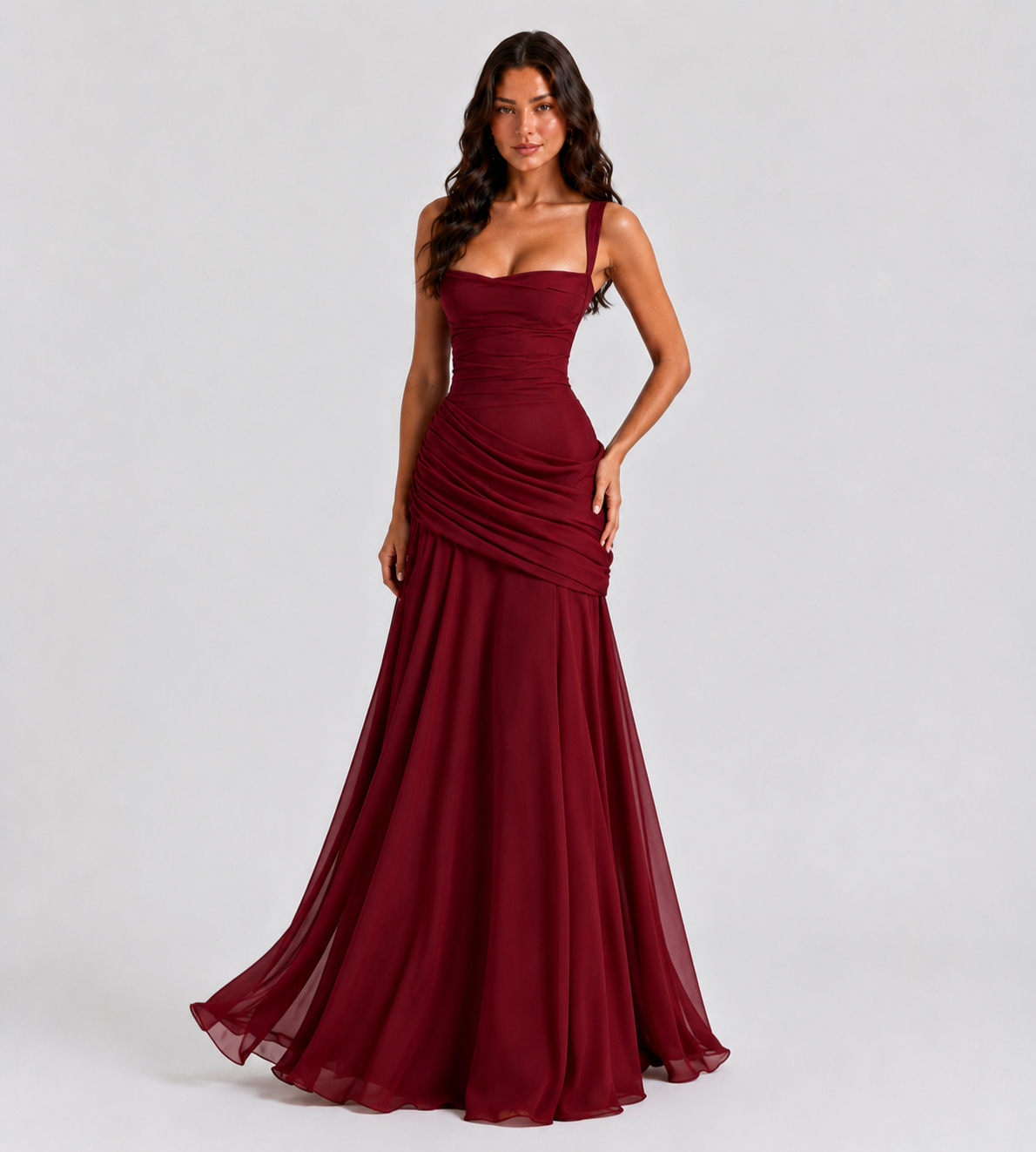 Charlotte Ruched Maxi Dress