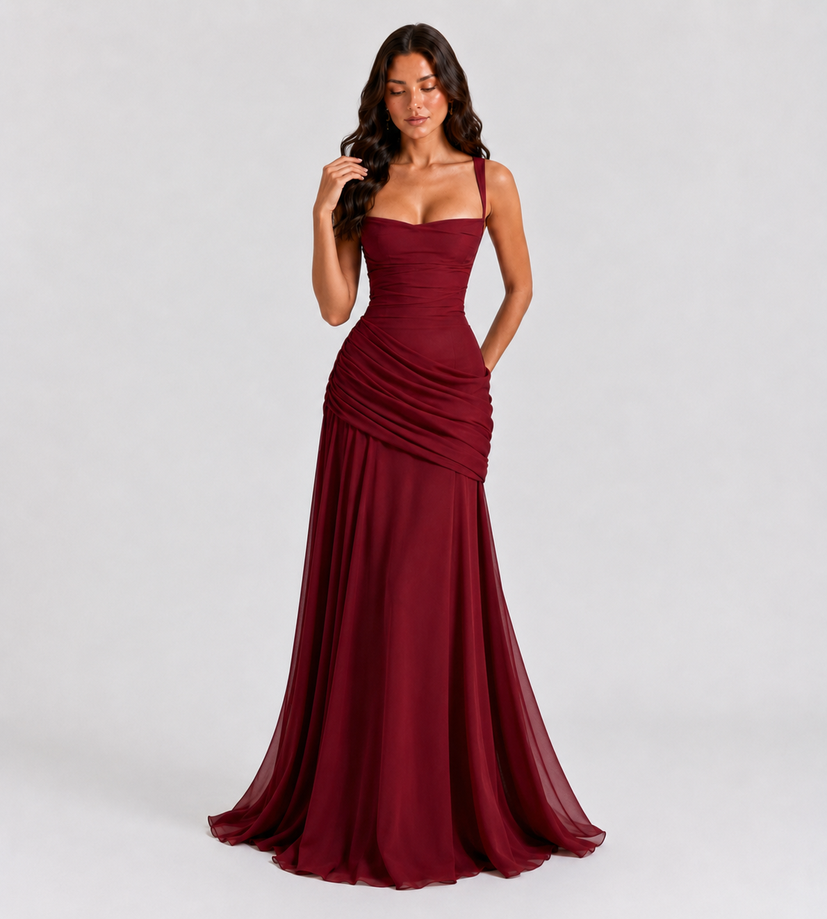 Charlotte Ruched Maxi Dress