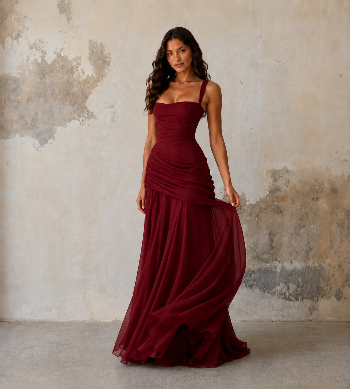 Charlotte Ruched Maxi Dress