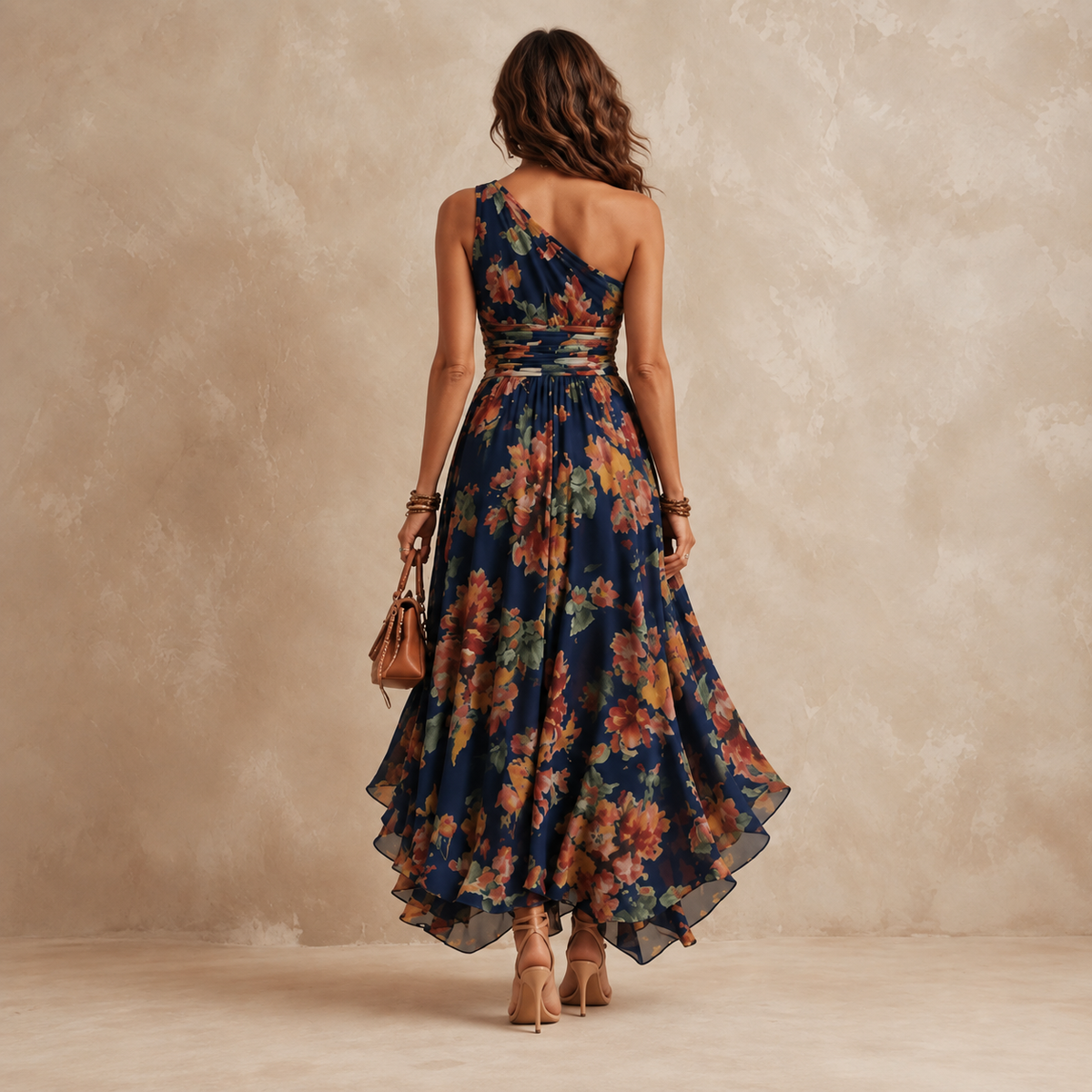 Marisol | One-Shoulder Floral Maxi Dress