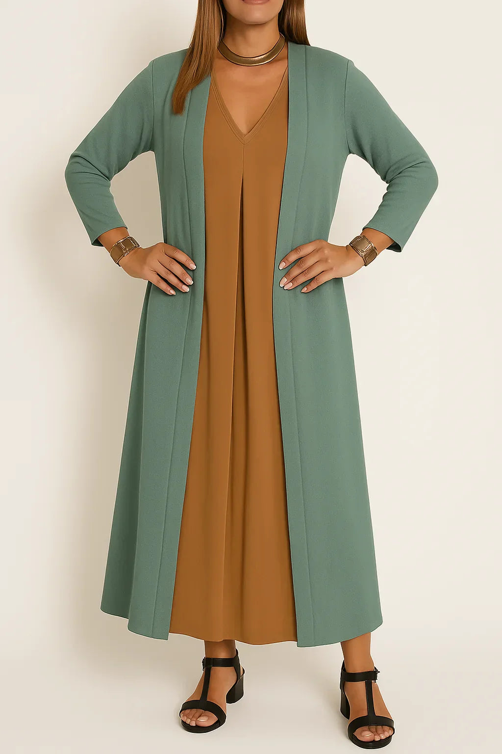 Susanne |  Stylish Comfortable Maxi Dress + Free Cardigan