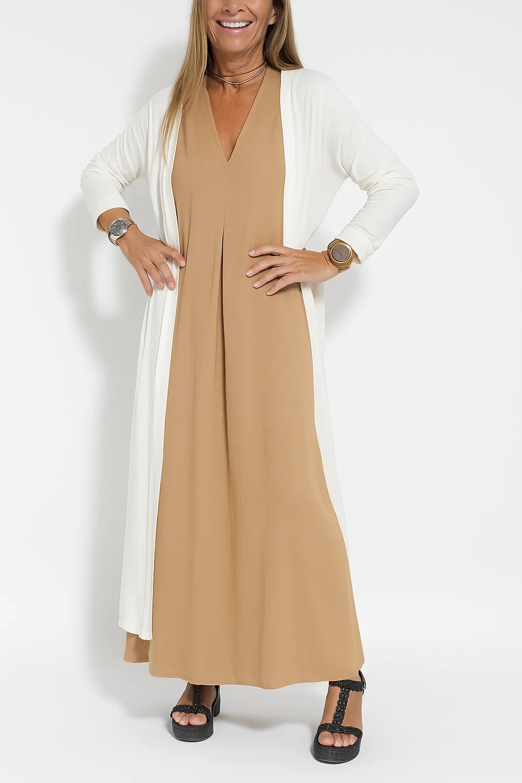 Susanne |  Stylish Comfortable Maxi Dress + Free Cardigan