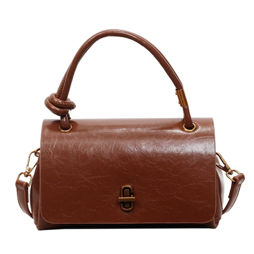 CAMILLE™ – Glossy Oil-Wax Satchel Bag