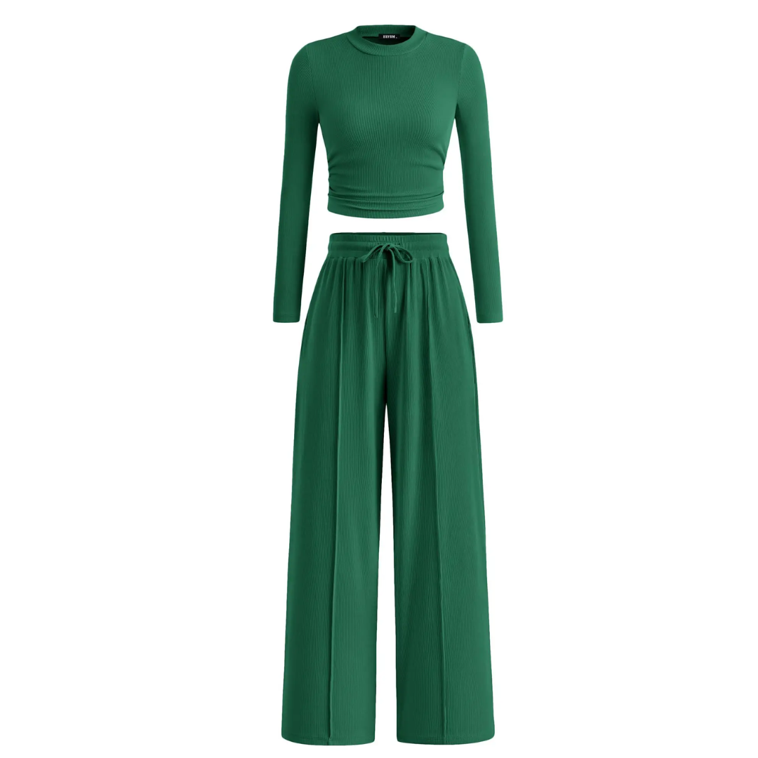 REMIT - Ribbed Knit Crop & Wide