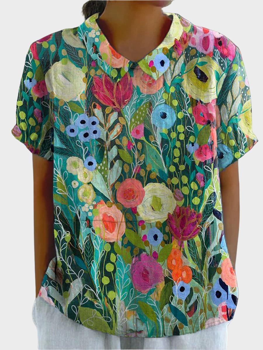 Lila  -  Sunburst Patchwork Shirt