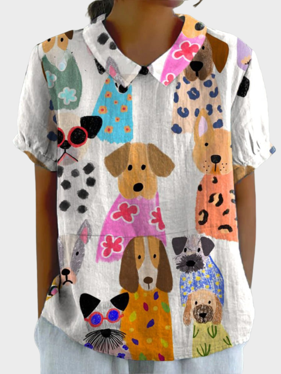 Lila  -  Sunburst Patchwork Shirt