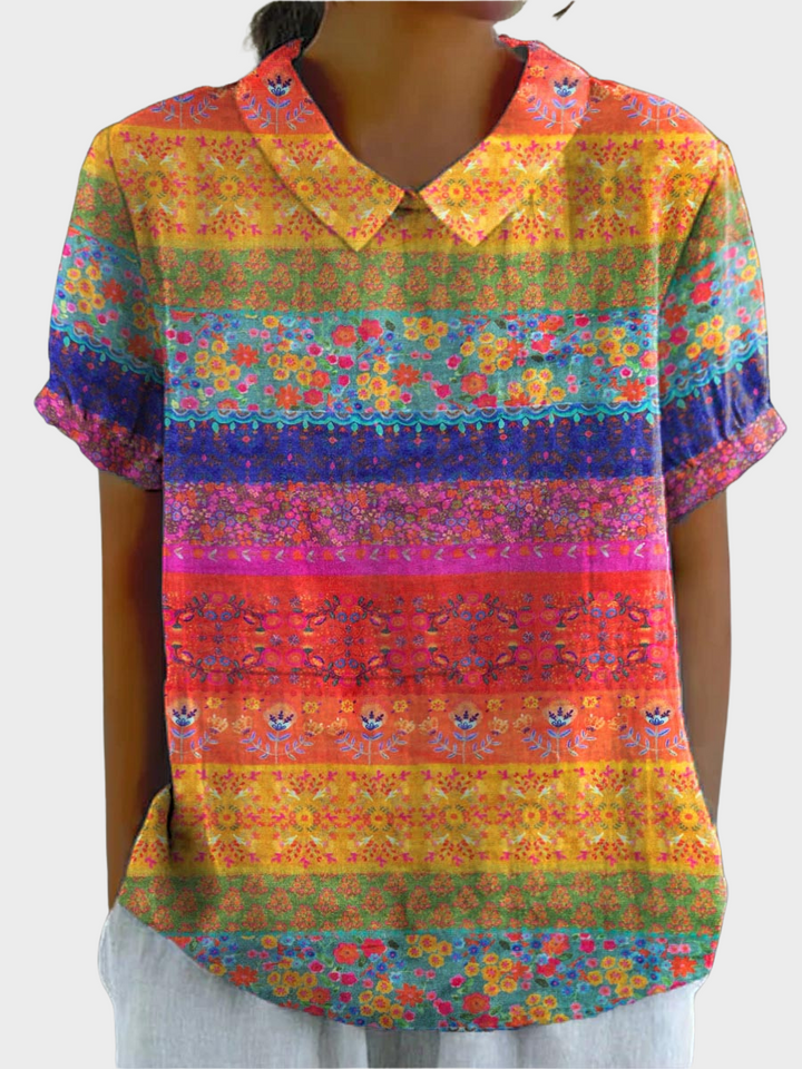 Lila  -  Sunburst Patchwork Shirt