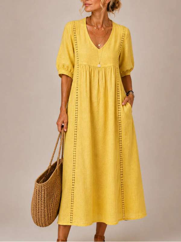 Sefi Lace Trim Midi Dress