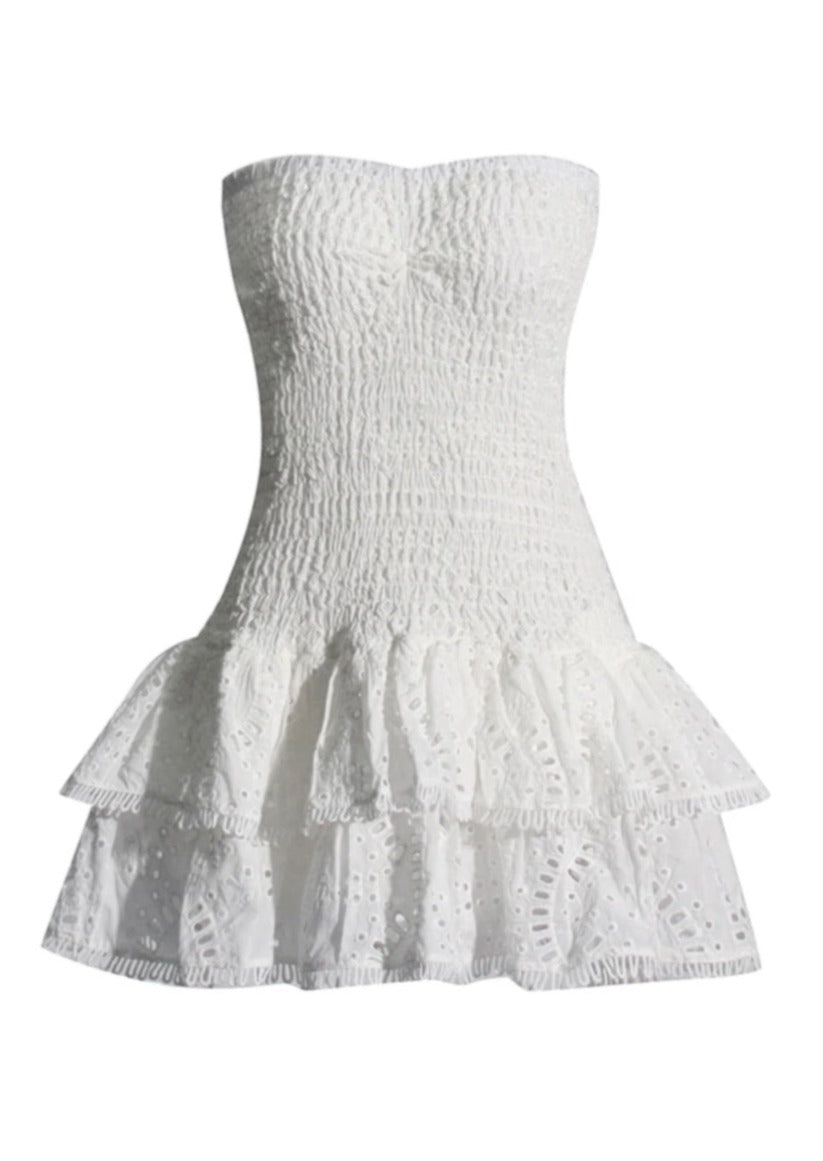 Odalys | Elegant Eyelet Dress