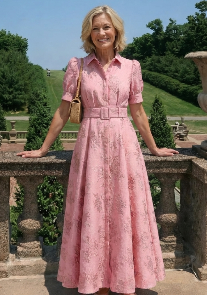 Margot | Belted Floral Maxi Dress