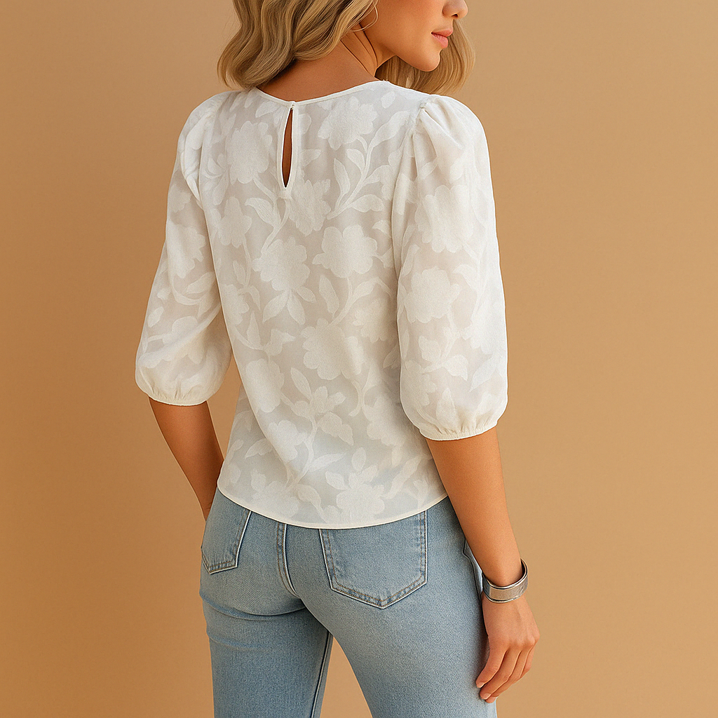 Elvira Women's Floral Top: Flattering Fit & Elegant Design