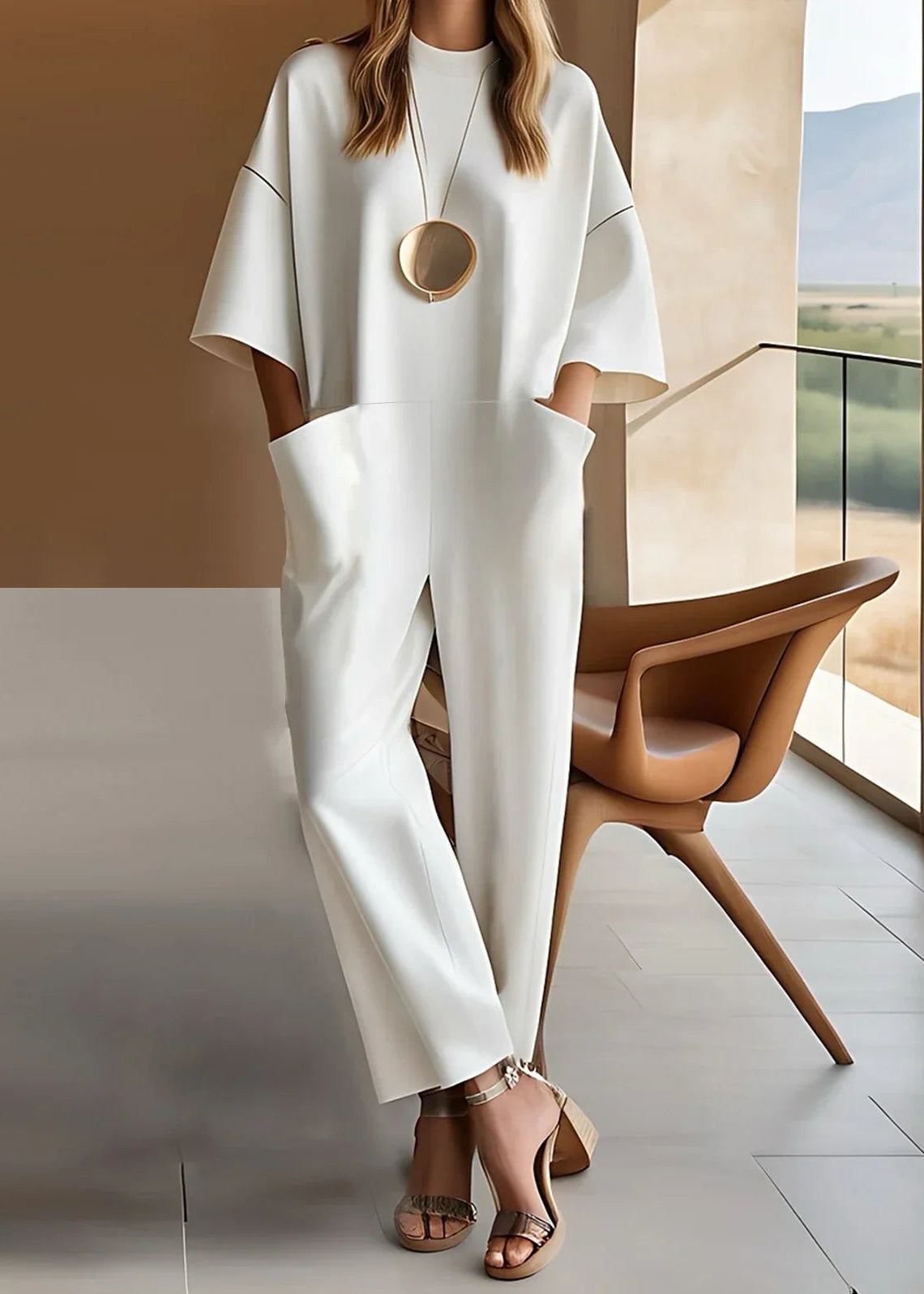 Beth | Elegant Short Sleeve Jumpsuit