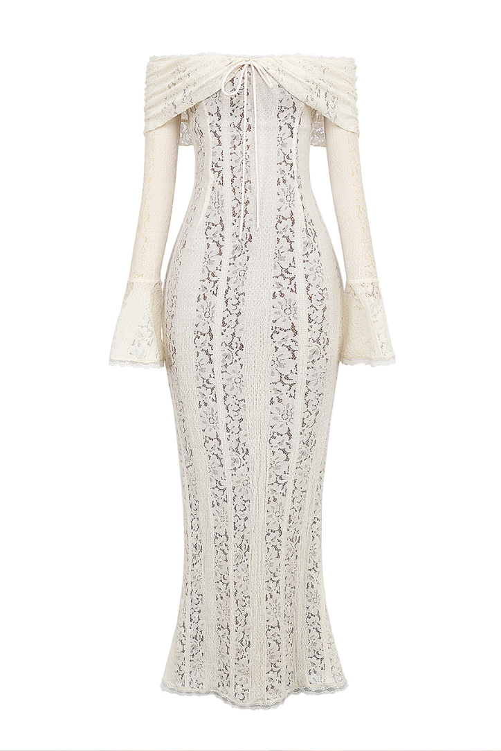 Indira | Off-Shoulder Lace Gown