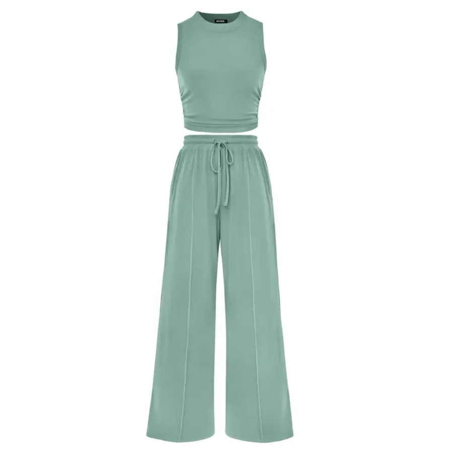 NELLA™ – Ribbed Knit Sleeveless Lounge Set