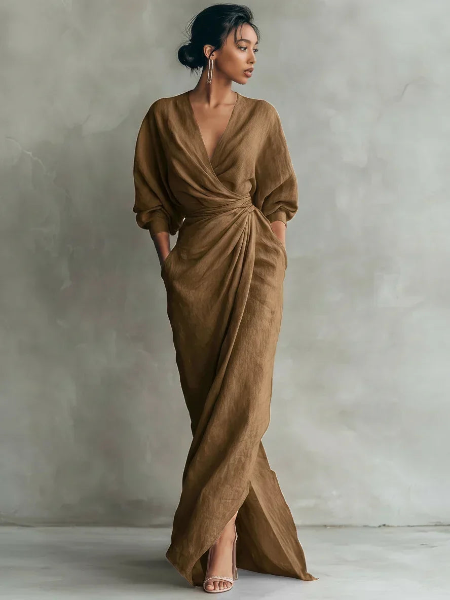 Ashley Maxi Dress with V-Neck