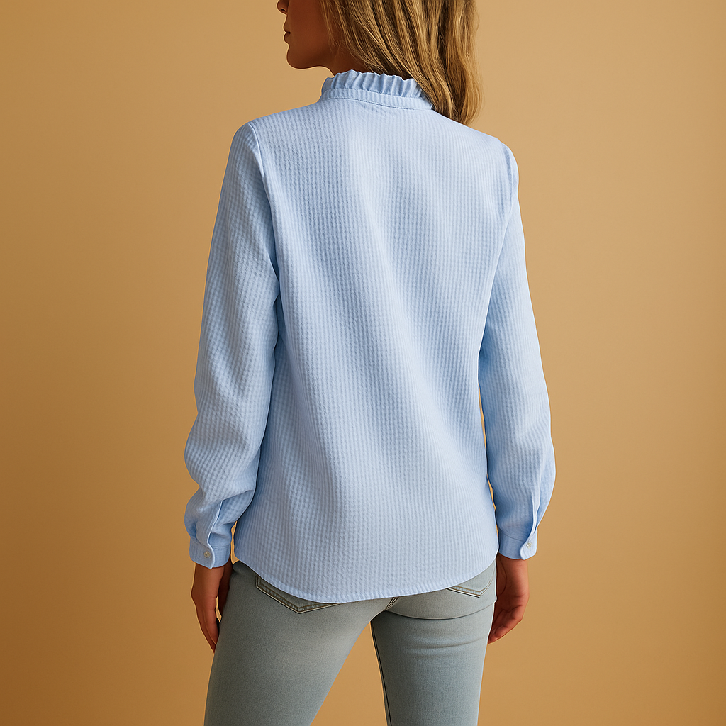 Tessa Women's Striped Ruffle Blouse