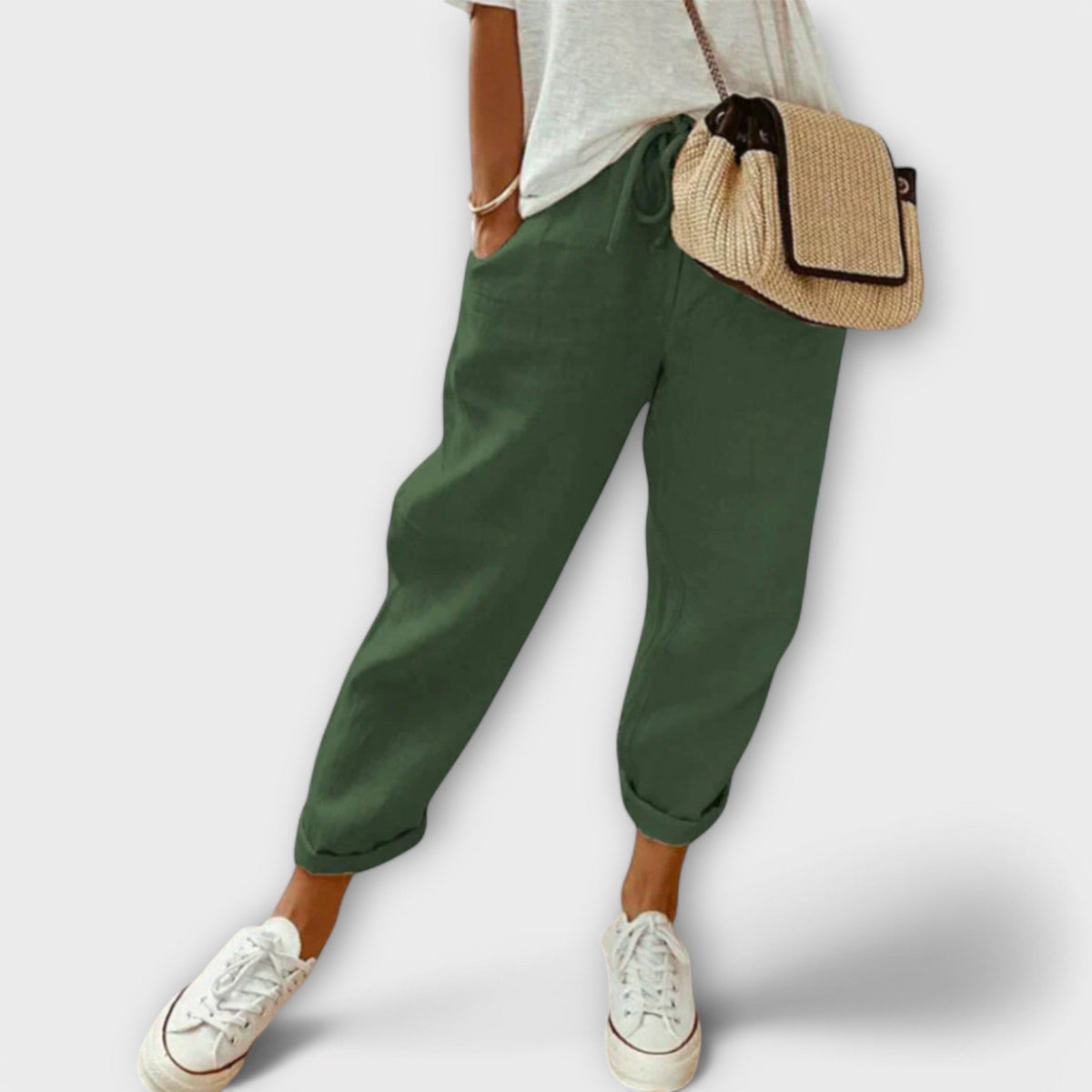 Ella | Elegant Cotton-Linen Pants