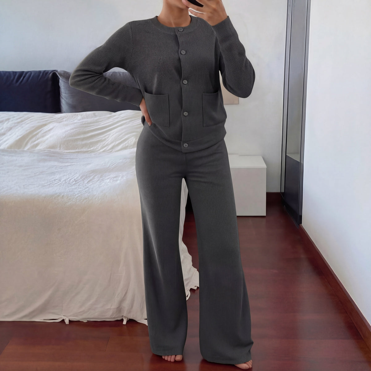 LUCIAT - Cozy Knit Sweater & Wide