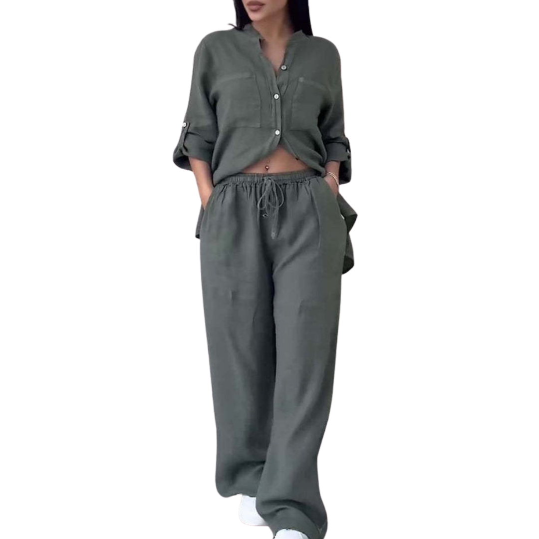 HALCYONT - Linen Shirt & Wide Leg