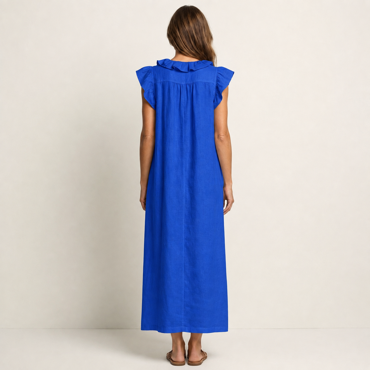 Josette | Ruffle V-Neck Maxi Dress