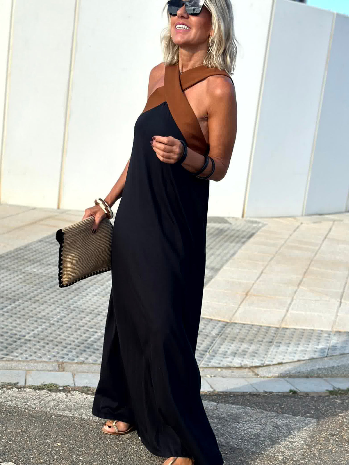 Paula | Breathable Comfortable Crossed Maxi Dress